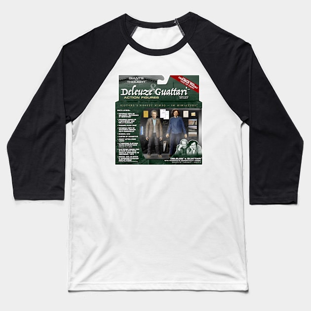 Deleuze & Guattari Action Figure 2-Pack Baseball T-Shirt by GiantsOfThought